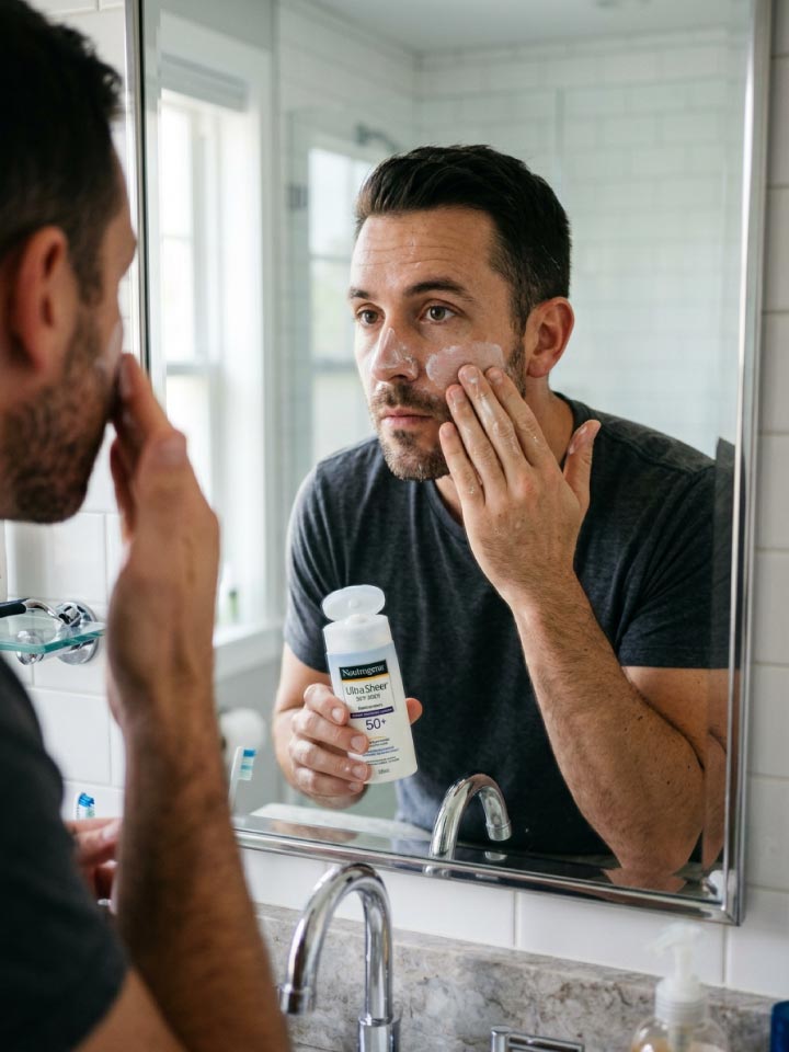 SPF50 para hombre facial